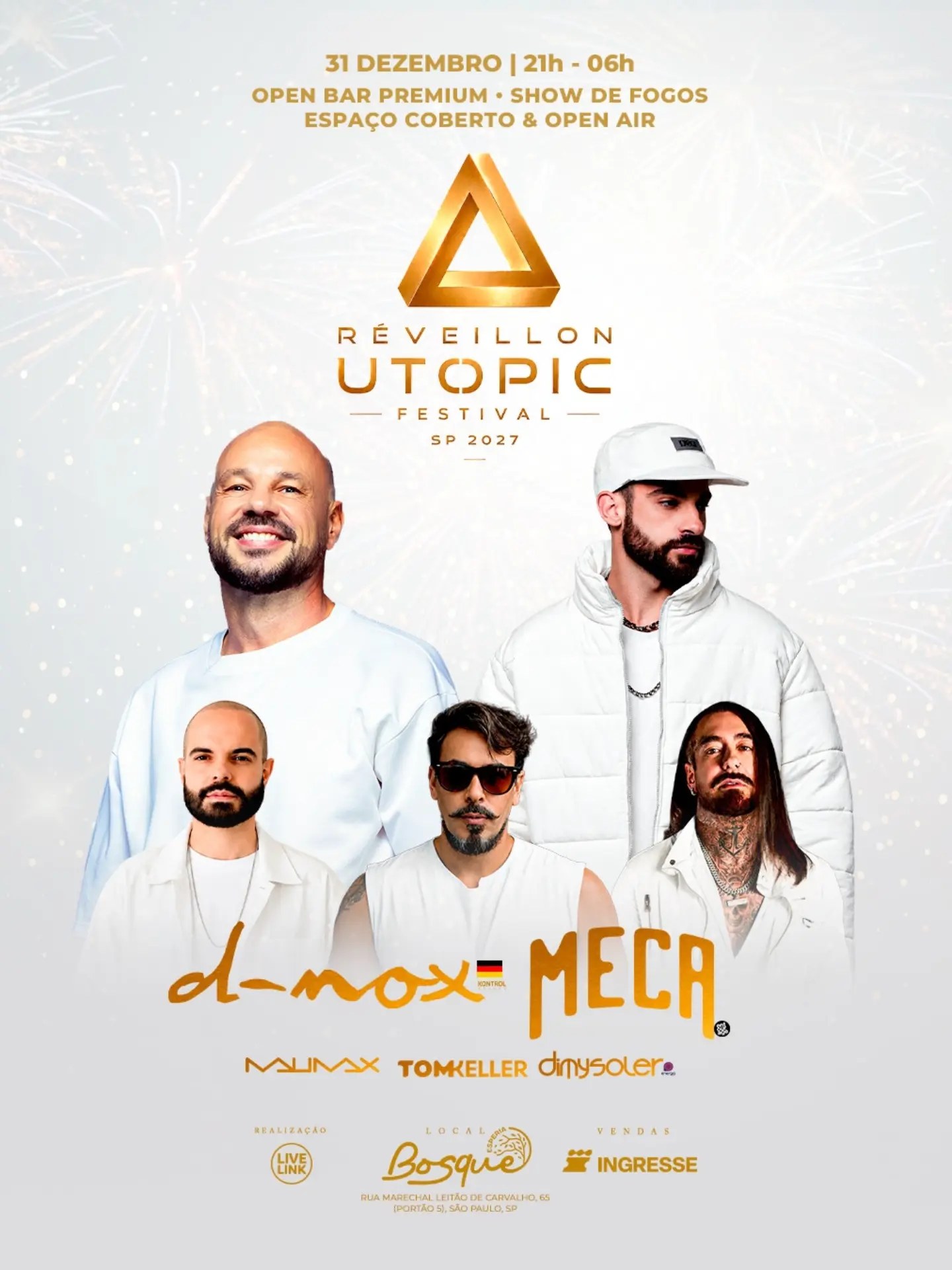 Flyer do Réveillon Utopic Festival 2027